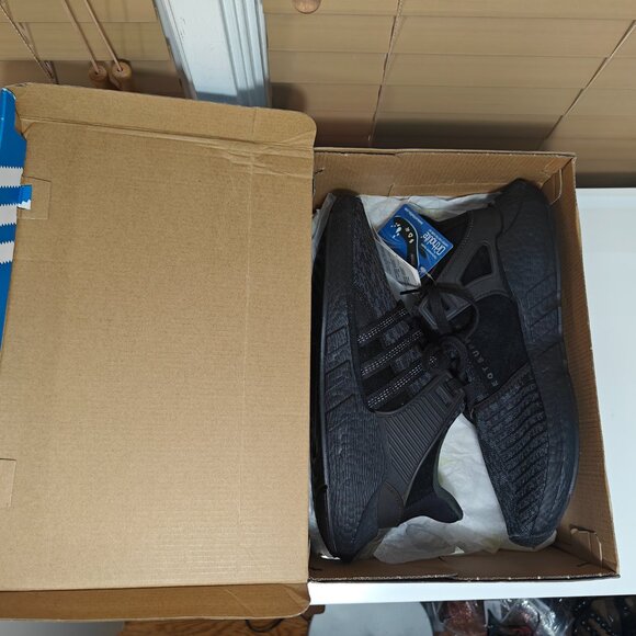 Brand new Adidas EQT Support 93/17 Triple Black Sneakers BY9512 Mens US 10.5 - Picture 9 of 12